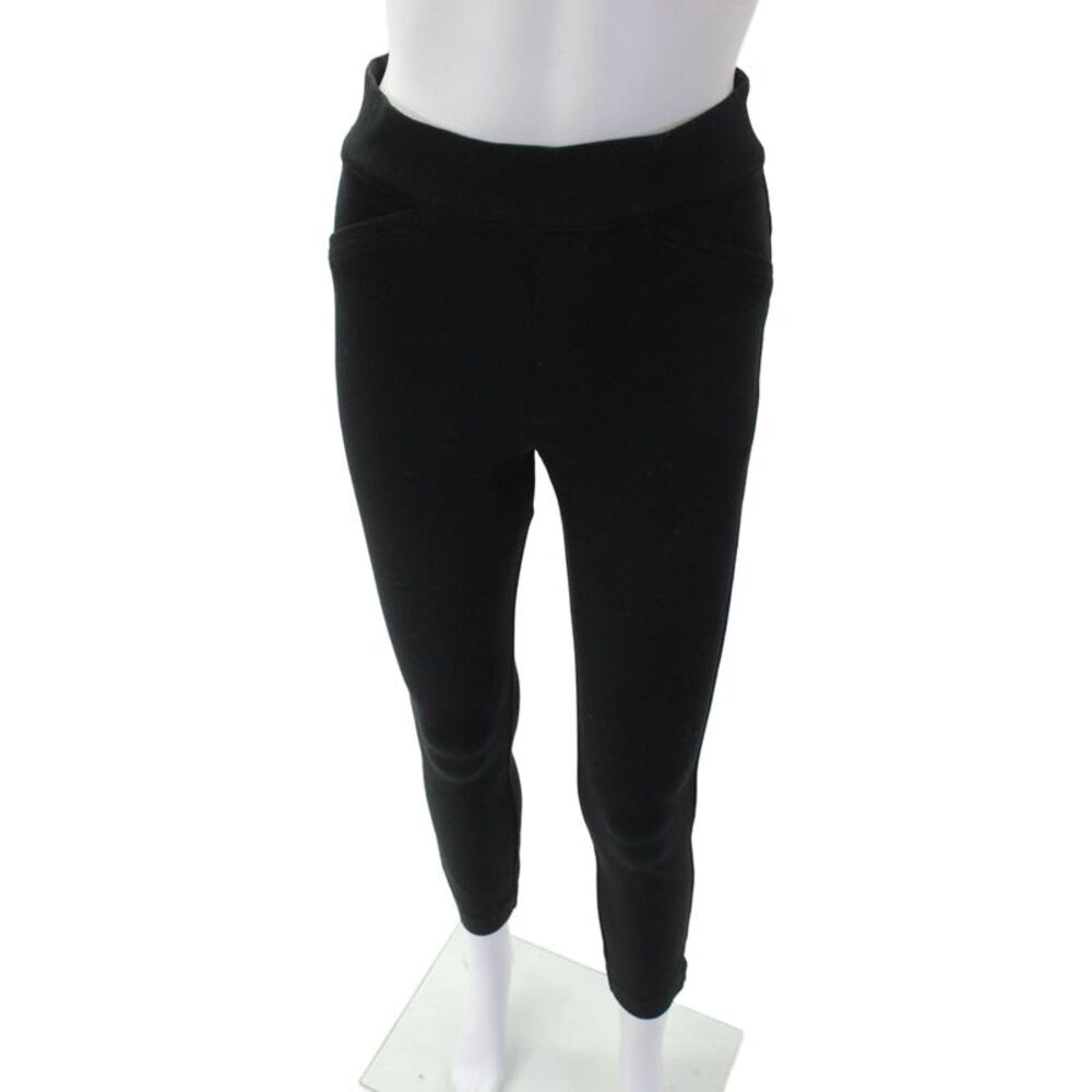 Spanx by Sara Blakely Womens Pull On High Rise Slim Leg Pants Black Size Extra S